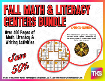 Preview of Fall Math and Literacy BUNDLE!