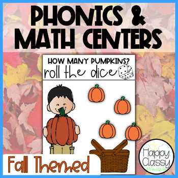 Preview of Fall Math and Literacy Center Activities