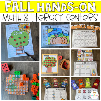 Preview of Fall Math and Literacy Centers {CCSS}
