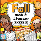 Fall Math Activities 2nd Grade First Grade Kindergarten