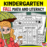 Fall Math and Literacy Packet NO PREP | Kindergarten Activities