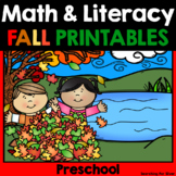 Fall Math & Literacy Printables {Preschool}