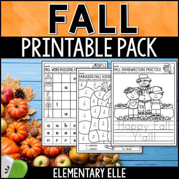 Preview of Fall Math and Literacy Printable Pack