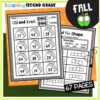 Fall Worksheets by Teaching Second Grade | Teachers Pay Teachers