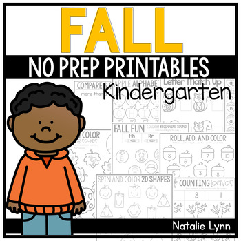 Preview of Fall Math & Literacy Worksheets | Fall Activities | No Prep Printables | For K