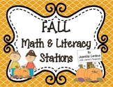Fall Math and Literacy Stations Pack