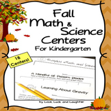 Fall Math and Science Centers for Kindergarten