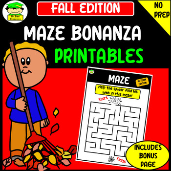 Preview of Fall Maze Mania: 41 Pages of Autumn Adventure!