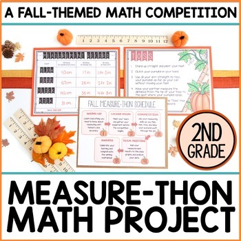Preview of Fall Measure-Thon | A Pumpkin Themed Math Project for Measurement Practice