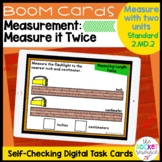 Fall Measure it Twice BOOM™ Cards Standard 2.MD.2