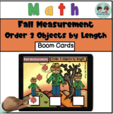 Fall Measurement Order 3 Objects by Length - Boom Cards