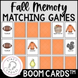 Fall Memory Matching Game for Speech Therapy BOOM CARDS™