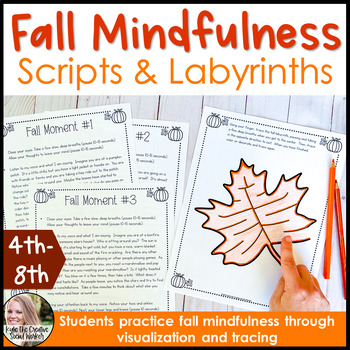 Preview of Fall Mindfulness Activities and Counseling Lesson