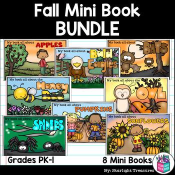 Preview of Fall Mini Book Bundle - Owls, Bats, Pumpkins, Spiders, Apples, and more