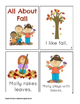 Preview of Fall Mini-Book for Early Readers