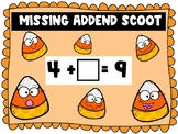 Fall Missing Addend (Mystery Number) Scoot - Math Center