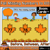 Fall Missing Numbers to 100 (Before, Between, After) Boom 