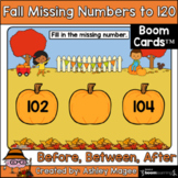 Fall Missing Numbers to 120 (Before, Between, After) Boom 