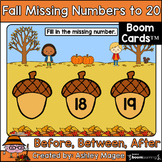 Fall Missing Numbers to 20 (Before, Between, After) Boom C