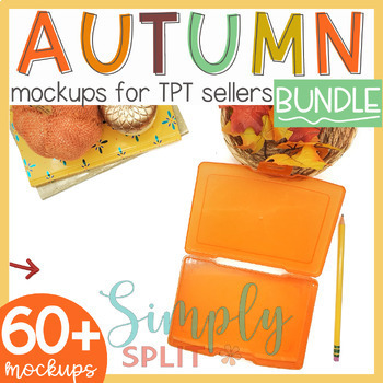 Preview of Fall Mockups BUNDLE for TpT Sellers | October & November Product Photography