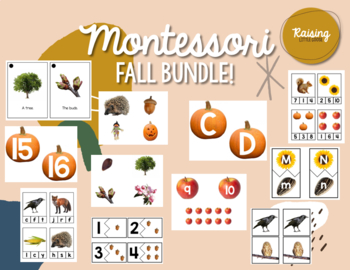 Preview of Fall Montessori Printables Bundle!