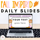 Fall Morning Slides Editable | October Morning Slides | Fa