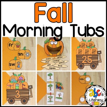 Preview of Fall/Autumn Morning Tubs First Grade - September 1st Grade Morning Work Bins