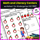 Fall Morning Work Kindergarten Math and Literacy: Matching