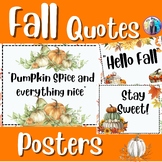 Fall  Motivational Quotes Editable Classroom Decor Posters