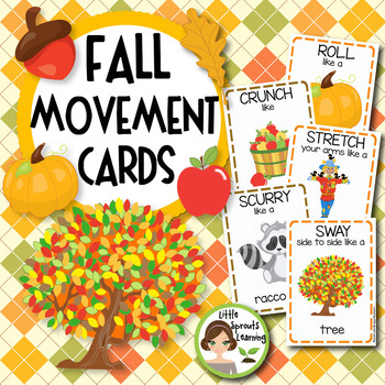 Preview of Fall Movement Cards - Brain Breaks (Transition activity)