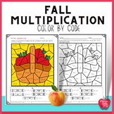 Fall Multiplication Color by Number Packets