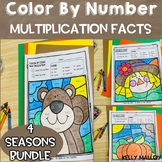 Fall Multiplication Coloring Worksheets 4th Grade Math Fac
