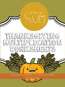 Preview of Fall Multiplication Fun