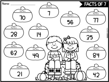 Fall Multiplication Worksheets for 3rd Grade | Fall Math Activities