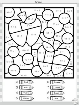 fall multiplication and division color by number worksheets by the math