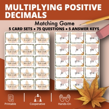 Preview of Fall: Multiplying Decimals Matching Game