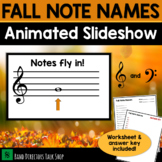 Fall Music Activities- Animated Note Name Music Game