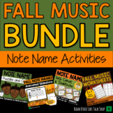 Fall Music Activities BUNDLE: Note Name Activities and Games