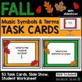 Fall Music Activities & Games- Musical Symbols & Terms Tas