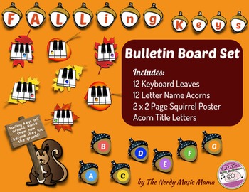 Preview of Fall Music Bulletin Board Set *FALLING KEYS*