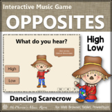 Fall Music Game ~ High Low Interactive Music Opposites {Da