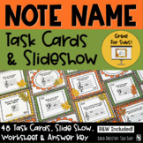 Fall Music Games and Activities: Note Name Task Cards/PowerPoint