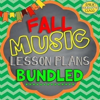 Preview of Fall Music Lesson Plans (18 Fall & Halloween Music Lessons & Activities)
