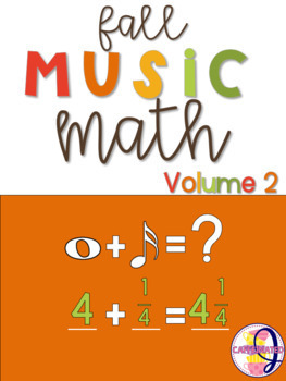 Preview of Fall Music Math v2 Google & Print Cross Curricular Basic Operations w/ Fractions