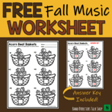 Fall Music Worksheet FREEBIE!