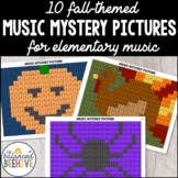 Fall Music Worksheets Mystery Pictures