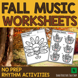 Fall Music Worksheets and Thanksgiving Music Activities