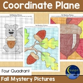 Fall Coordinate Plane Mystery Graphing Pictures Four Quadrant