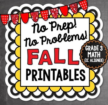 Preview of Fall NO PREP Math - 3rd Grade