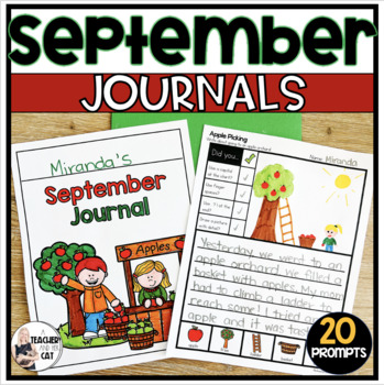 Fall NO PREP Primary Journal Prompts by A Teacher and her Cat | TpT